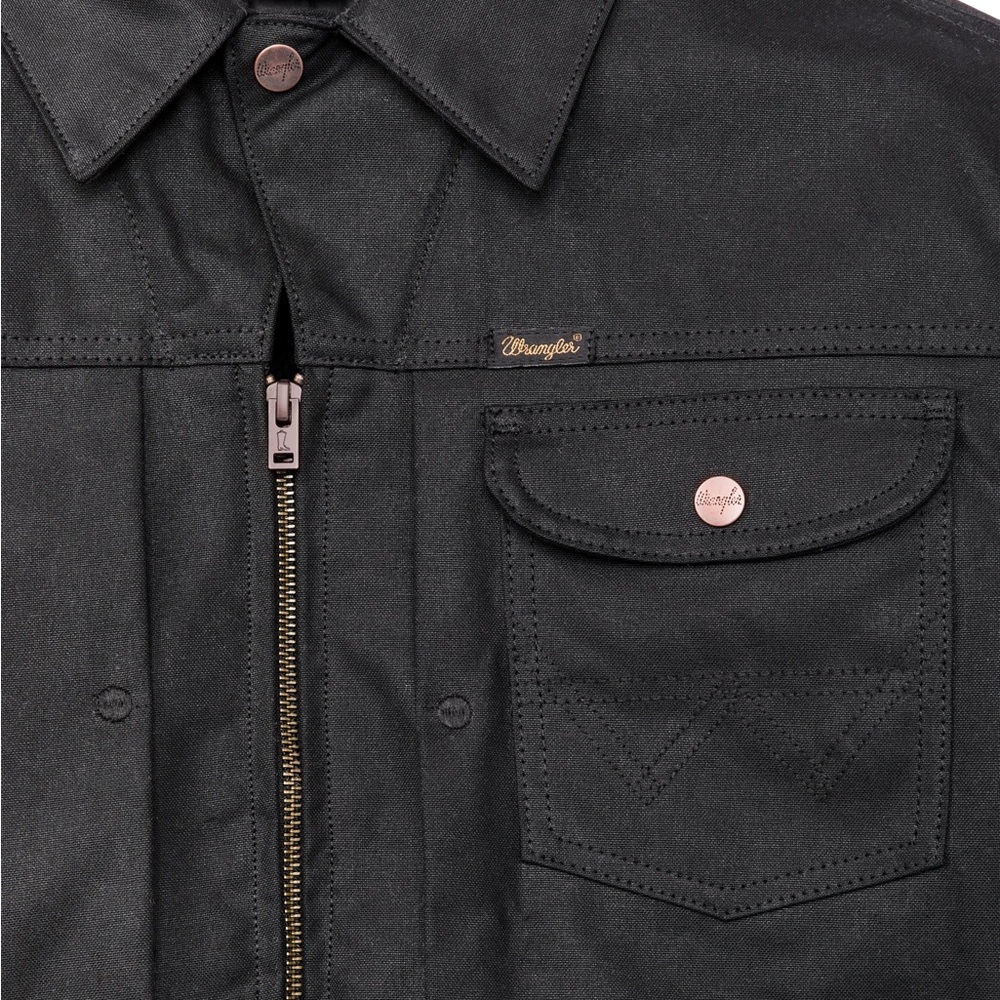 Filson X Wrangler Mackinaw Wool Lined Tin Cloth Archival Adventure Jacket Waxed - Picture 8 of 16